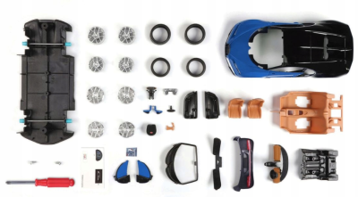 Метална кола за сглобяване Bugatti Chiron Maisto 1:24 39514 син