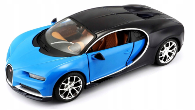 Метална кола за сглобяване Bugatti Chiron Maisto 1:24 39514 син
