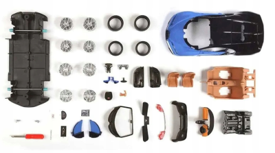 Метална кола за сглобяване Bugatti Chiron Maisto 1:24 39514 син