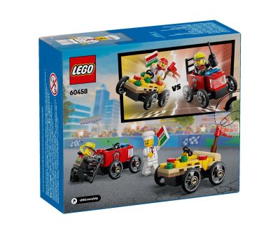 Конструктор LEGO City 60458 Камион за пица срещу пожарна кола Комплект състезателни коли