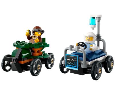 Конструктор LEGO City 60459 Самолет срещу болнично легло Комплект състезателни коли