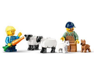 Конструктор LEGO City 60461 Червен фермерски трактор с ремарке и овца