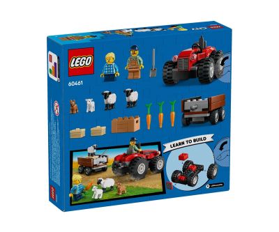 Конструктор LEGO City 60461 Червен фермерски трактор с ремарке и овца