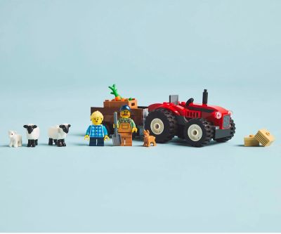 Конструктор LEGO City 60461 Червен фермерски трактор с ремарке и овца