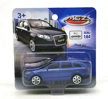 Метална кола Audi Q7 MSZ 82201 син 1:64 