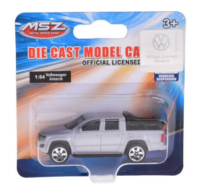 Метална кола пикап Volkswagen Amarok MSZ 82205 сив 1:64 
