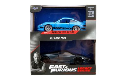 Метални автомобили Fast&Furious Porsche 911 GT3 RS и McLaren 720S 1:32 Jada Toys 253202012