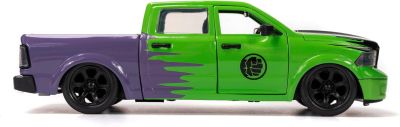 Метален джип пикап Ram 1500 с фигурка Hulk Jada 253225029 - 1:24 