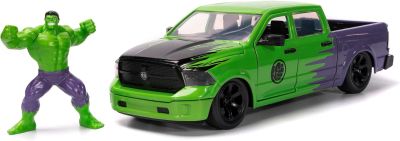 Метален джип пикап Ram 1500 с фигурка Hulk Jada 253225029 - 1:24 