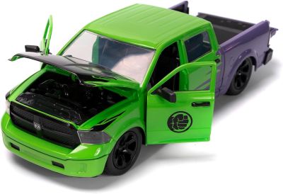 Метален джип пикап Ram 1500 с фигурка Hulk Jada 253225029 - 1:24 