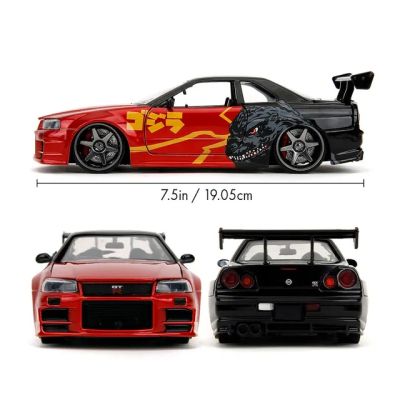 Метална кола Nissan Skyline GT-R Godzilla 2002 Jada 253253024 - 1:24 