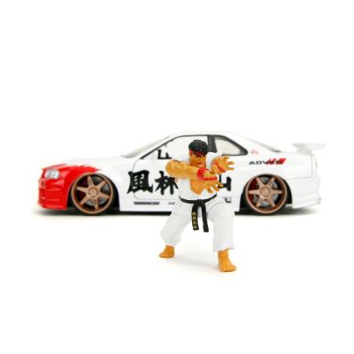 Метална кола Nissan Skyline GT-R Street Fighter Ryu Jada 253255071 - 1:24 