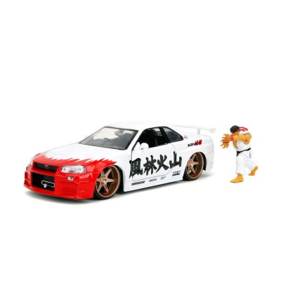 Метална кола Nissan Skyline GT-R Street Fighter Ryu Jada 253255071 - 1:24 