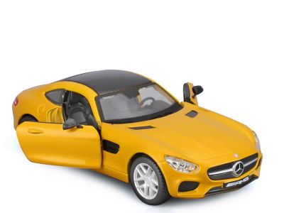Метален автомобил Mercedes AMG GT Bburago 1:32 жълт