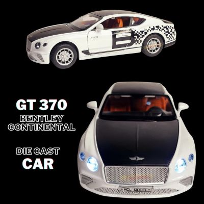 Метален автомобил Bentley Continental GT 370 със звук и светлини 1/24 бял