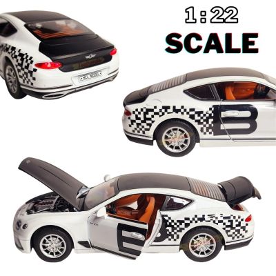 Метален автомобил Bentley Continental GT 370 със звук и светлини 1/24 бял