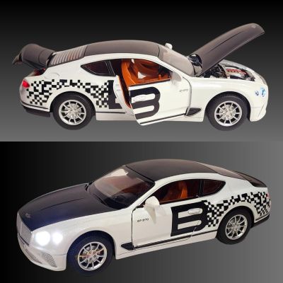 Метален автомобил Bentley Continental GT 370 със звук и светлини 1/24 бял