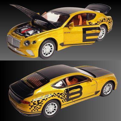 Метален автомобил Bentley Continental GT 370 със звук и светлини 1/24 златист