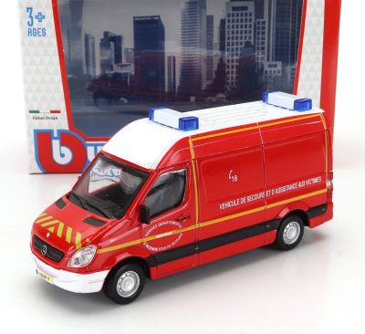 Металeн микробус Mercedes-Benz Sprinter Fire Emergency 1:50 Bburago 